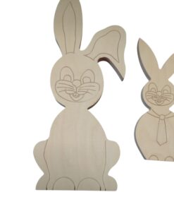 Osterhase stehend 46 cm (Schmunzelgesicht) - 2